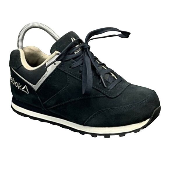 REEBOK Steel Toe Slip Resistant Blue Suede Safety Comfort Work Sneaker W 7.5 - Picture 1 of 9